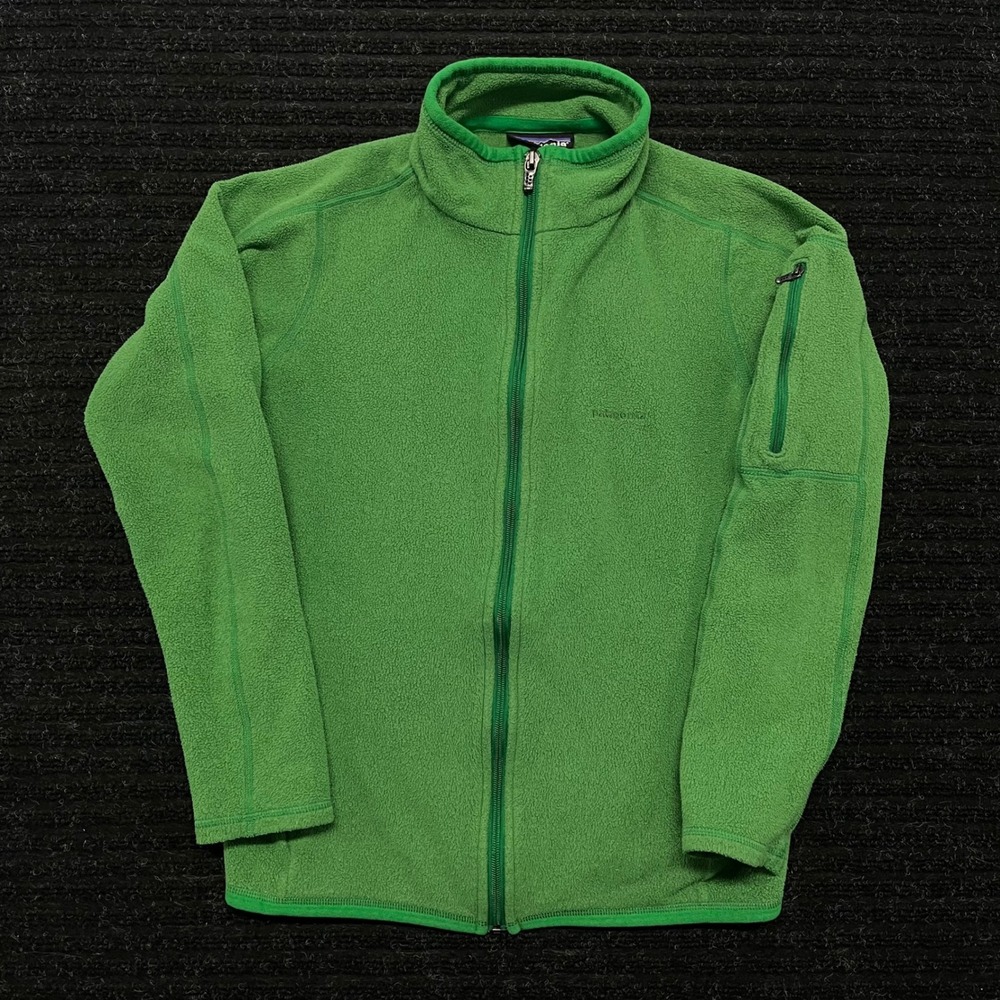 Patagonia Womens Micro D-Luxe Full Zip Fleece Jacket Green 26341 S
